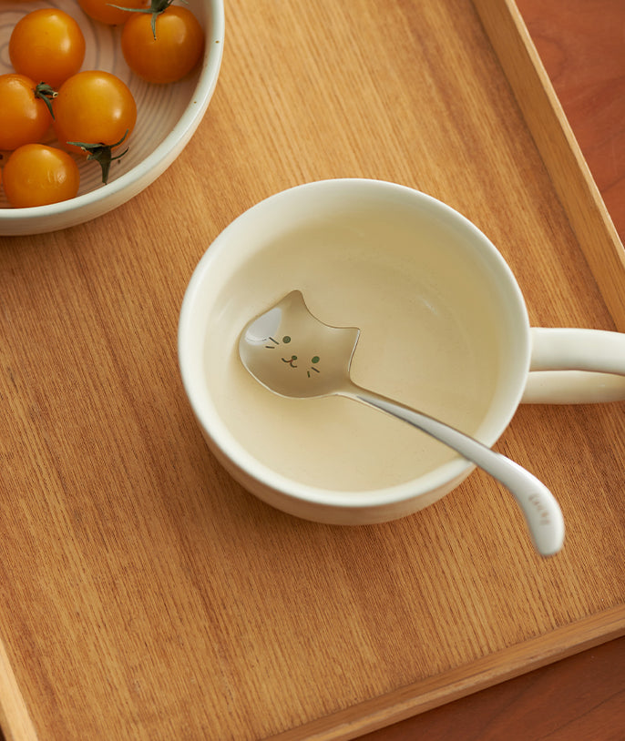 Stainless Steel Kitten Coffee Spoon - PeauleyHome