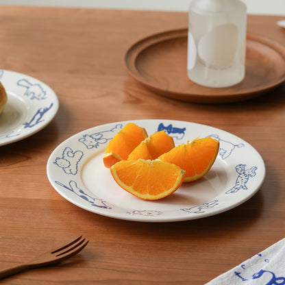 Cat / Dog-Themed Cute Ceramic Fruit Dessert Plate