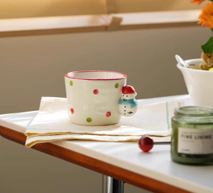 Handpainted Underglazed Ceramic Plate Spoon Christmas Gift