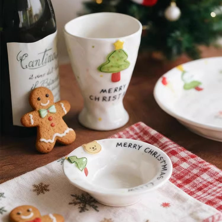 Premium Christmas Plates for Salad and Fruits