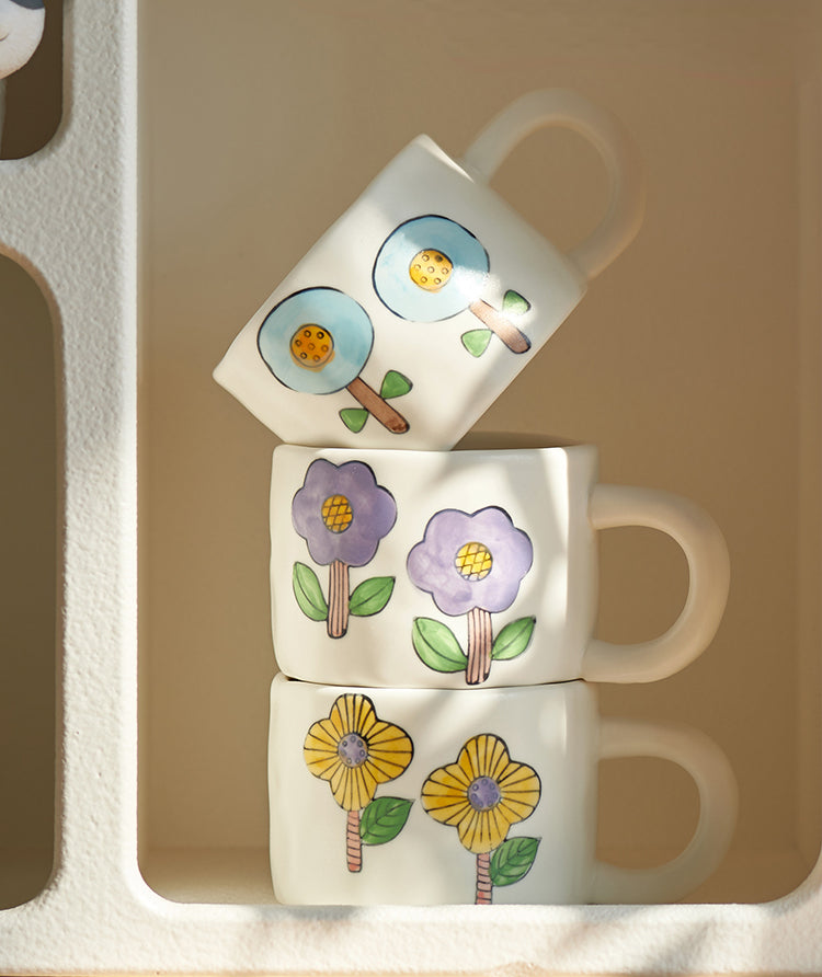 Lovely Hand-painted Coffee Mug for Home Office - PeauleyHome