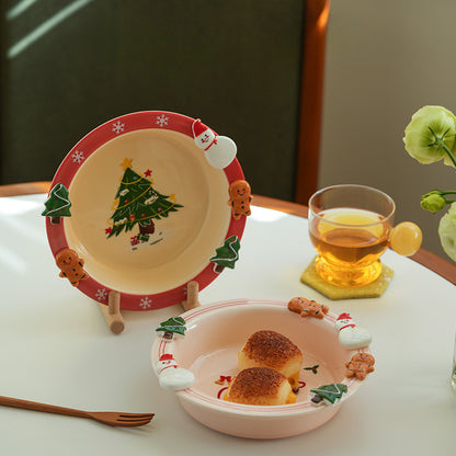 Christmas Gift Pretty Ceramic Plates for Breakfast