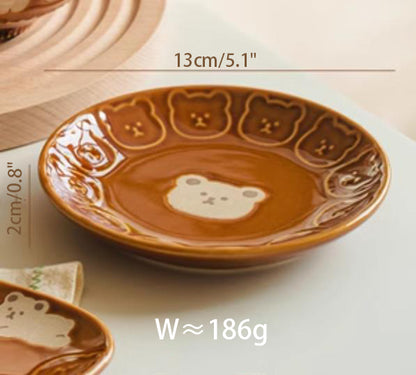 Adorable Bears Ceramic Bowls Plates Set - PeauleyHome