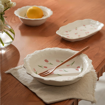 Beautiful Floral Ceramic Plates Bowls