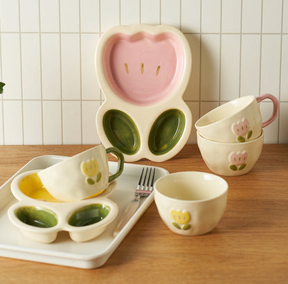 Adorable Ceramic Rice Bowls Tablewares Set - PeauleyHome