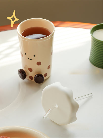 Cute Underglazed Ceramic Cup Bowl Plate