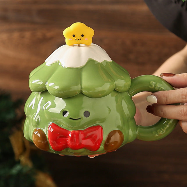 Great Christmas Gift Ceramic Mug with Lid