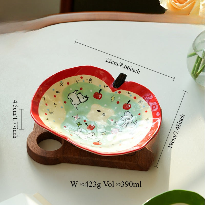 Adorable Underglazed Handpainted Ceramic Bowls Plates