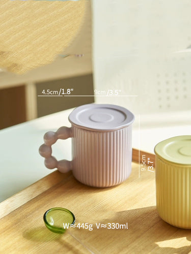 Large-capacity Ceramic Mug with Lids for Ladies - PeauleyHome