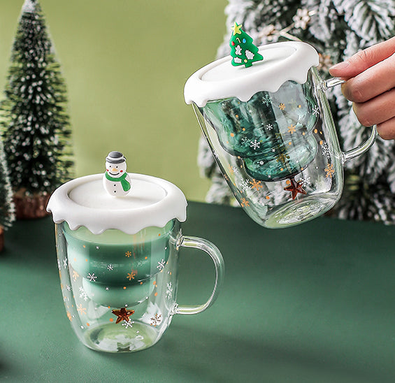 Christmas Series Original Double Walled Glass Mug