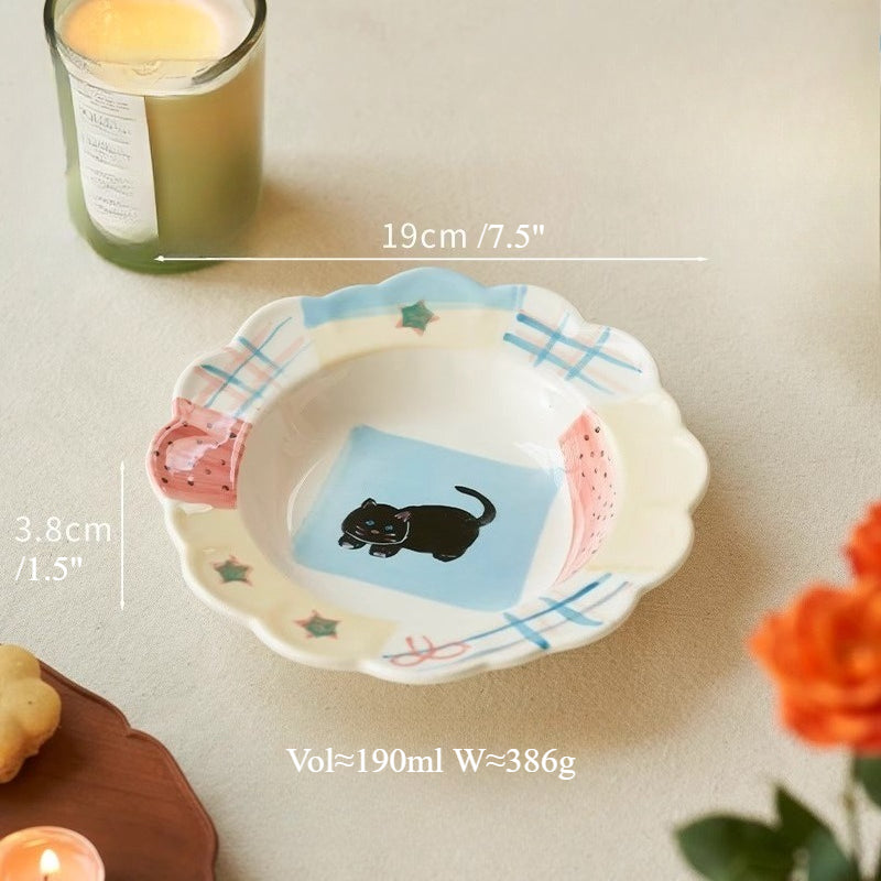 Cute Underglazed Ceramic Plates for Dessert