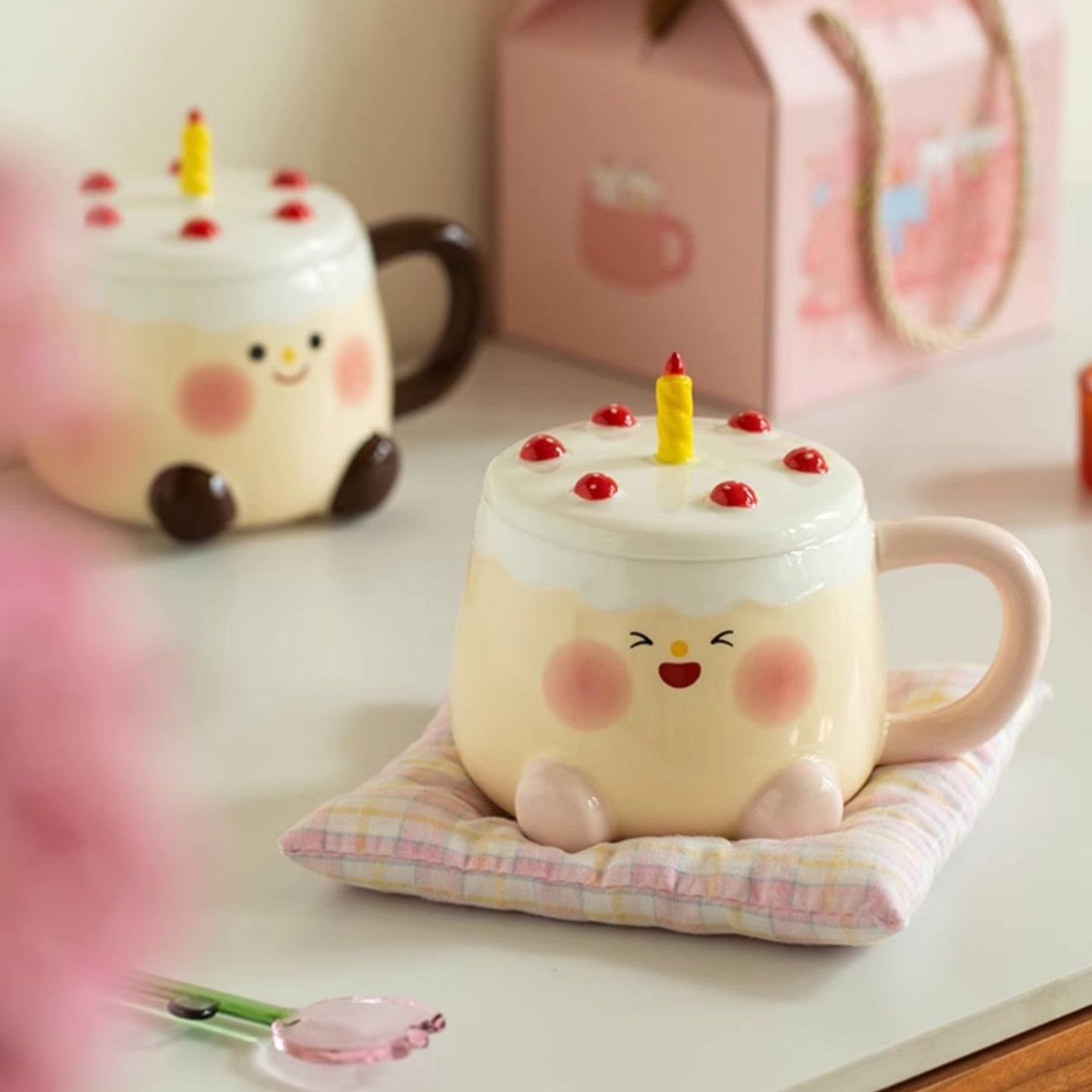 Cute Original Ceramic Mugs with Lids