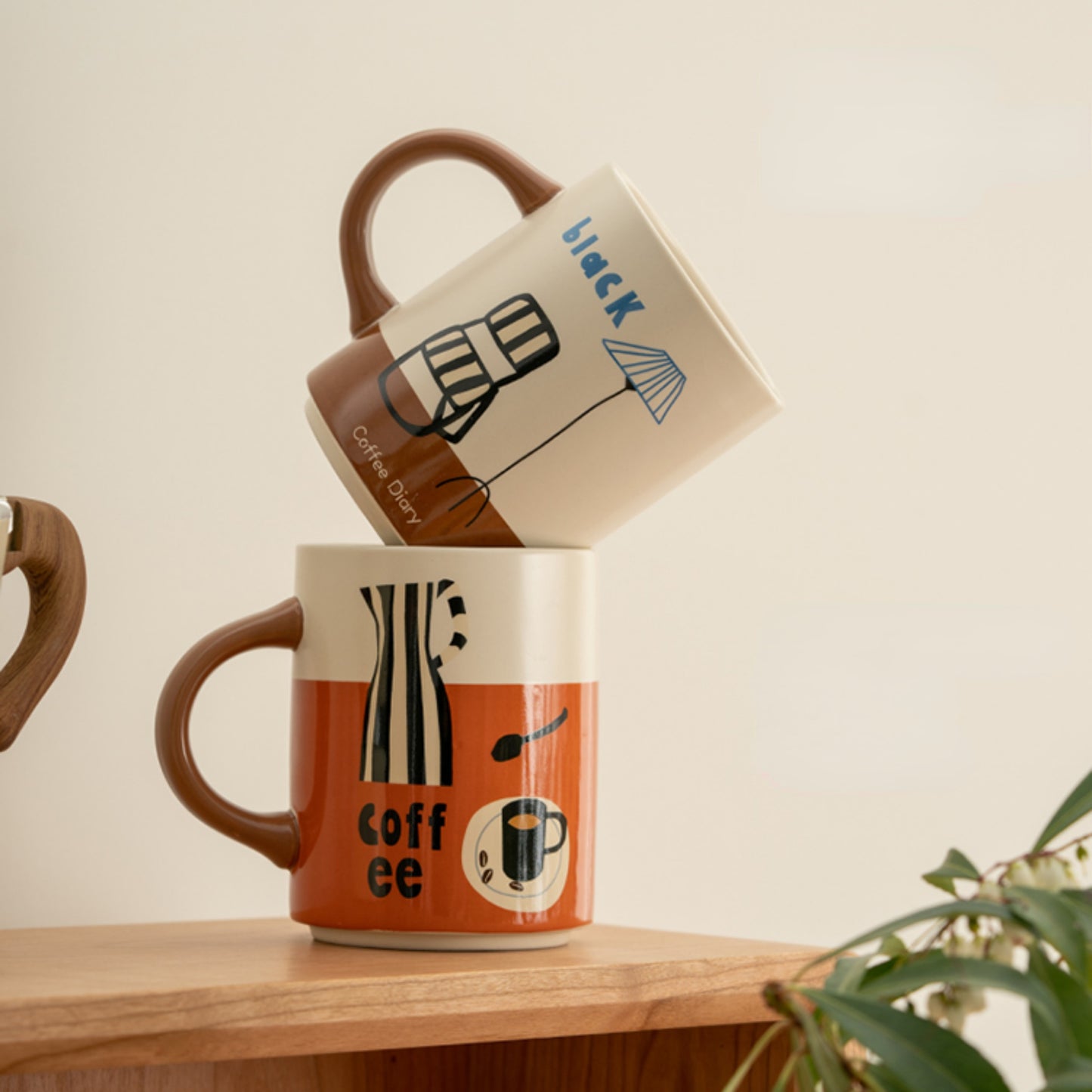 Fancy Ceramic Mug for Coffee Tea Milk