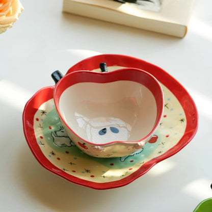 Adorable Underglazed Handpainted Ceramic Bowls Plates