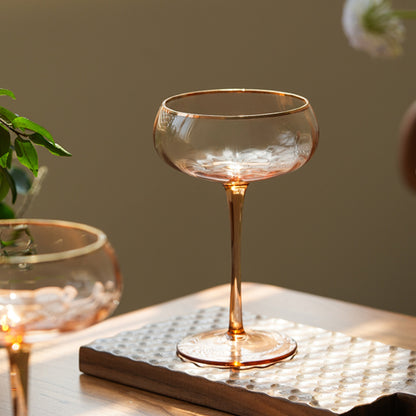 Classy Cocktail Glass Goblet with Golden Rim