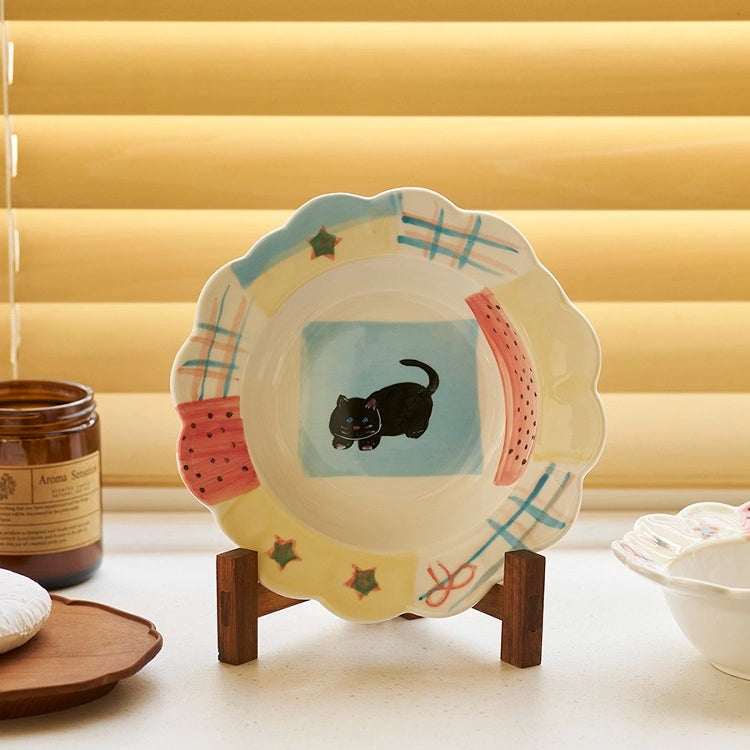 Cute Underglazed Ceramic Plates for Dessert