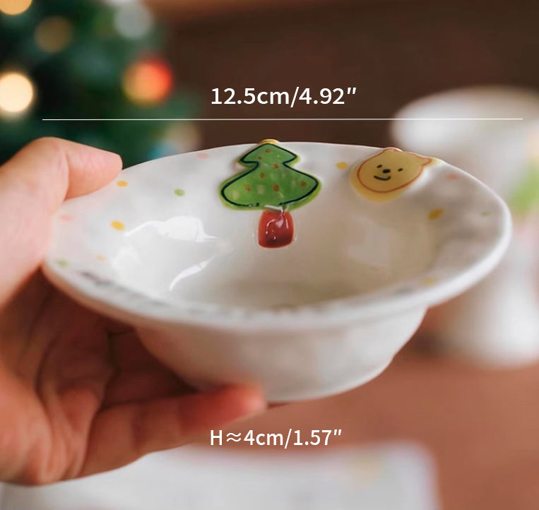Premium Christmas Plates for Salad and Fruits