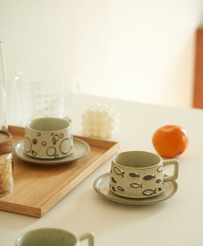 Vintage Ceramic Coffee Mugs for Home and Office - PeauleyHome