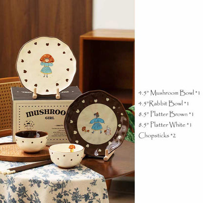 Original Adorable Ceramic Plates Bowls Set - PeauleyHome