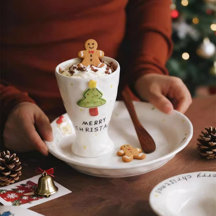 Premium Christmas Plates for Salad and Fruits