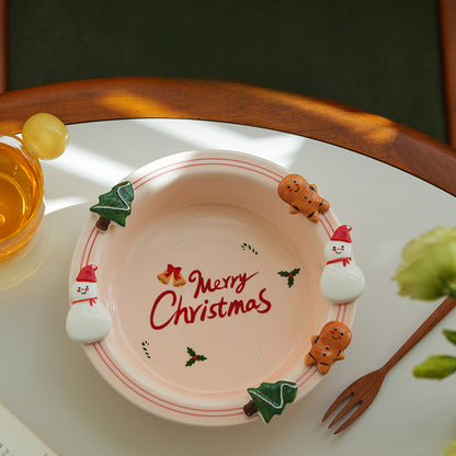 Christmas Gift Pretty Ceramic Plates for Breakfast