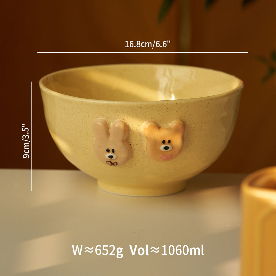 Adorable Yellow Ceramic Bowls Plates Mugs