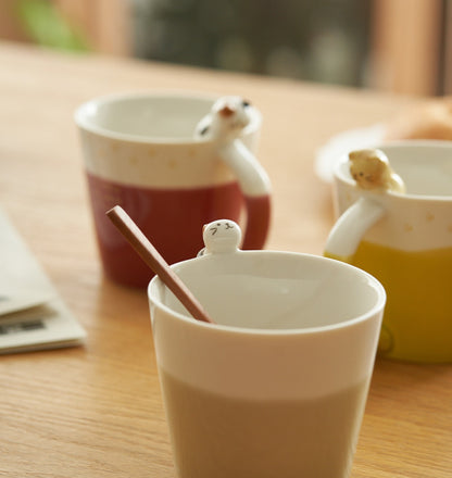 Original Ceramic Kitty Mugs Tea Cups - PeauleyHome