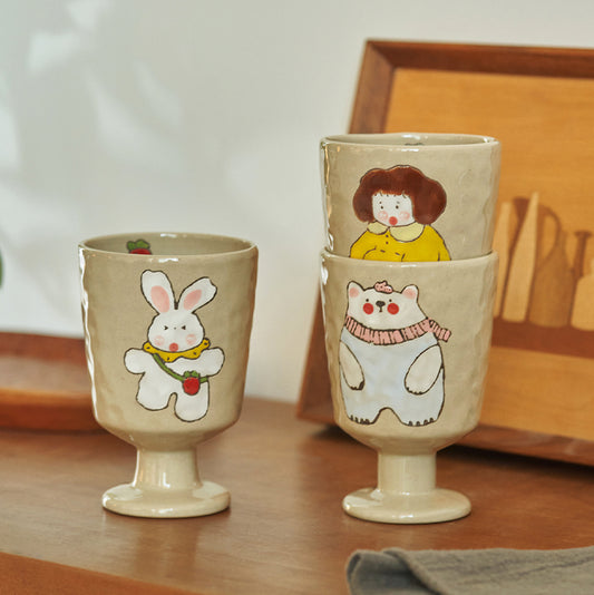 Cute Cartoon Animal Ceramic Mugs Goblets - PeauleyHome