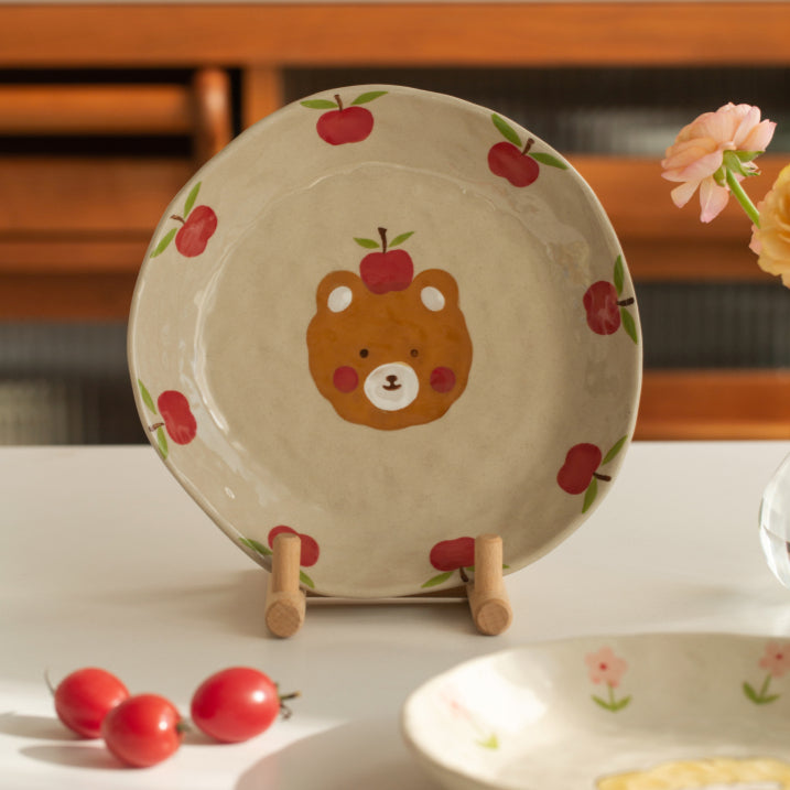 Cute Animal-themed Ceramic Underglazed Breakfast Plates