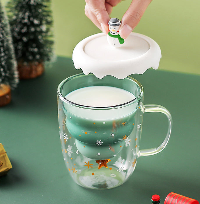 Christmas Series Original Double Walled Glass Mug