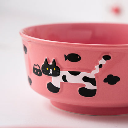 Lovely Cat-themed Bowls Plates Mugs Spoon