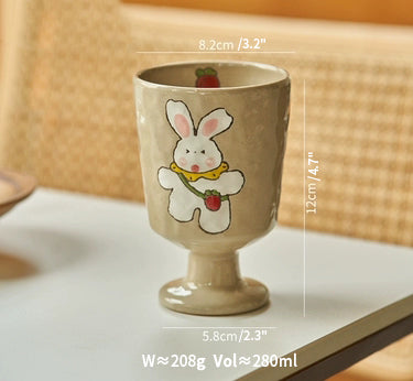 Cute Cartoon Animal Ceramic Mugs Goblets - PeauleyHome