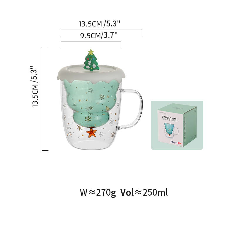 Christmas Series Original Double Walled Glass Mug