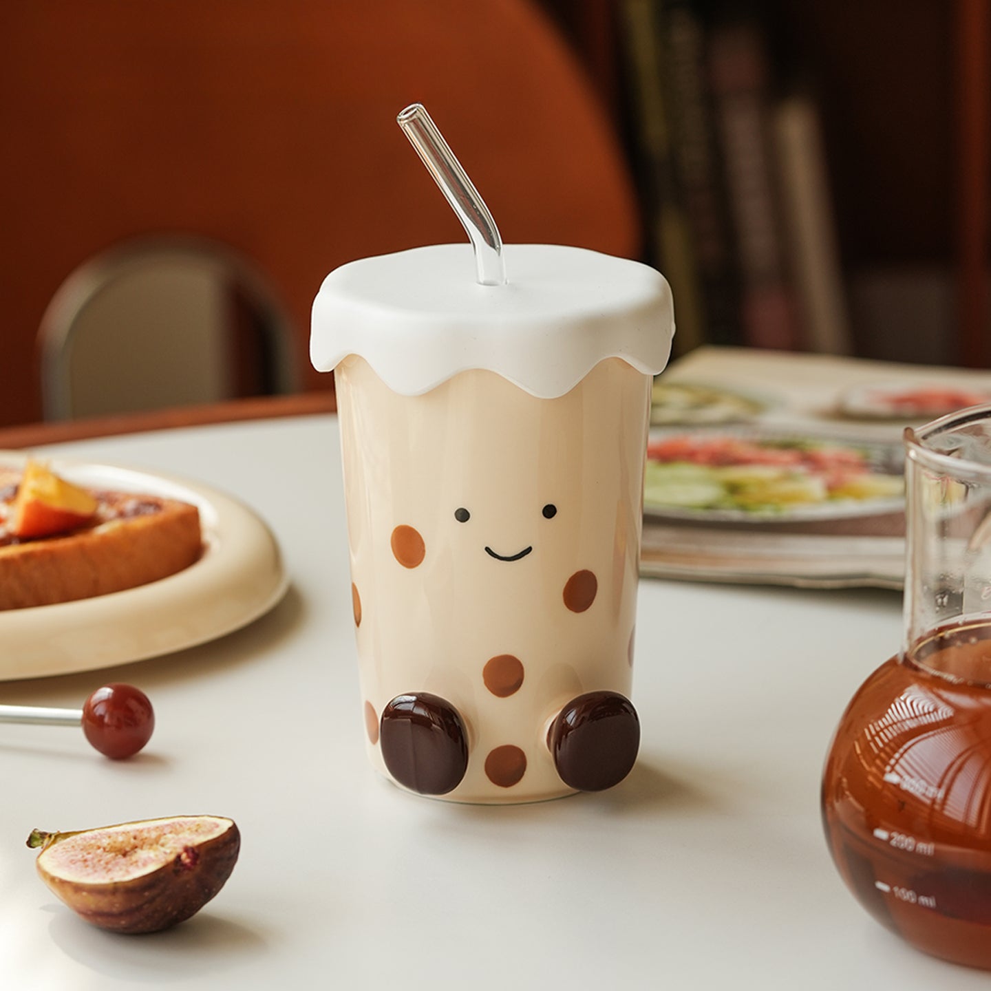 Cute Underglazed Ceramic Cup Bowl Plate