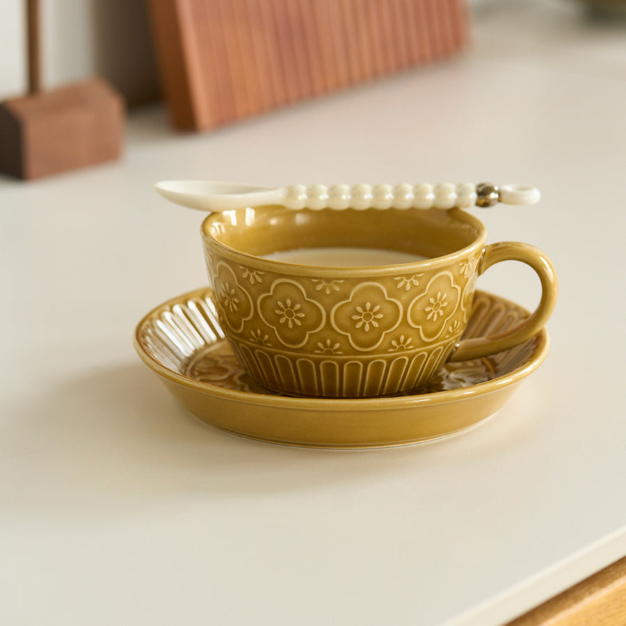 Vintage Ceramic Mug and Saucer for Afternoon Tea