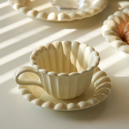 New Arrival Aesthetic Beige Ceramic Bowls Plates Mug