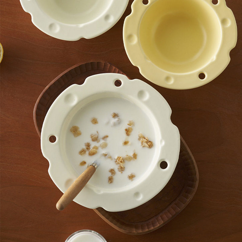 Cream Style Ceramic Bowls for Cereal or Fruits