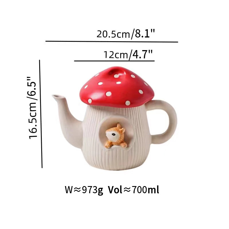 Adorable Mushroom Cartoon Ceramic Tablewares Bowls Plates Mugs Spoon