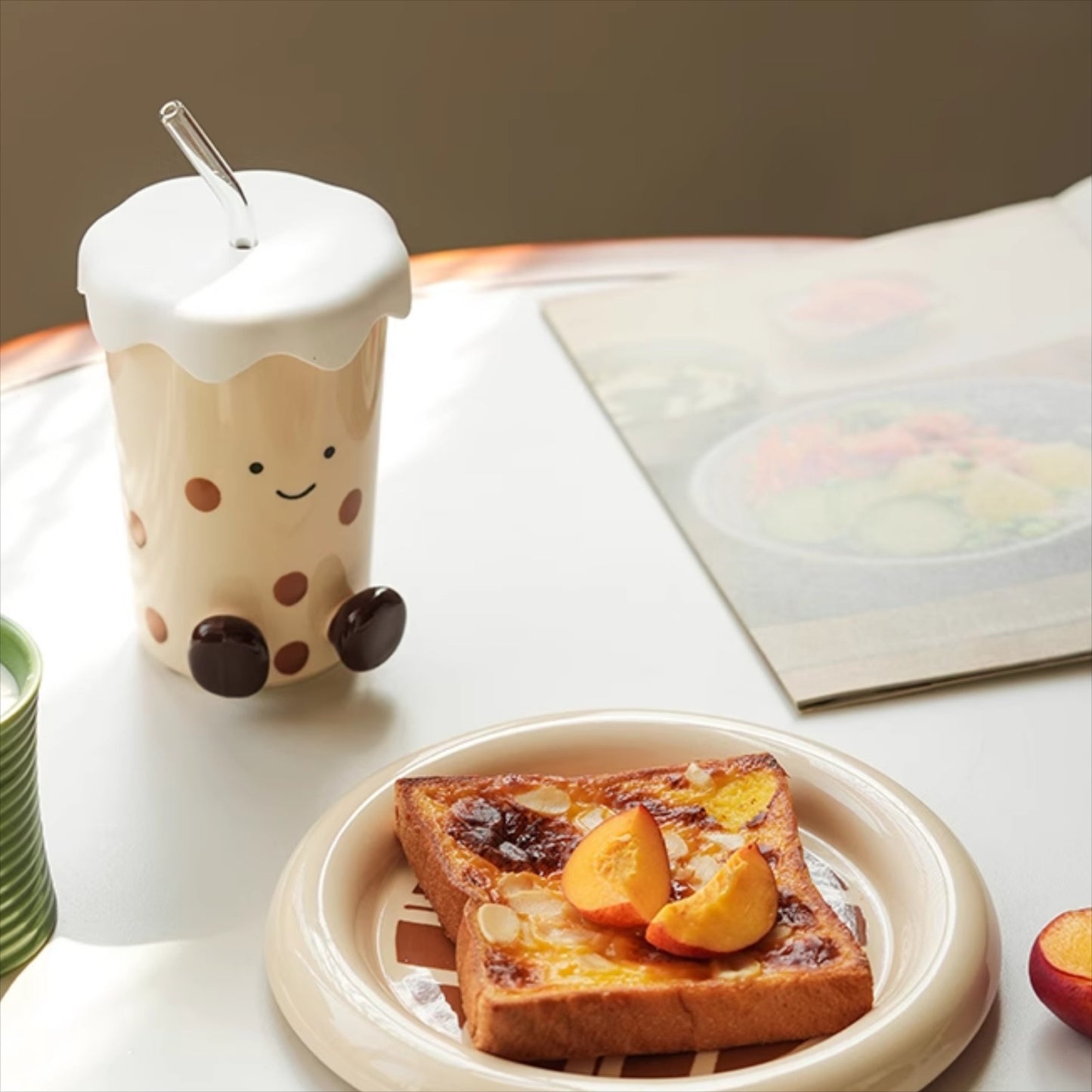 Cute Underglazed Ceramic Cup Bowl Plate