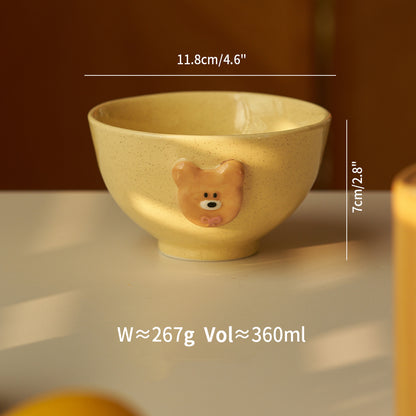 Adorable Yellow Ceramic Bowls Plates Mugs