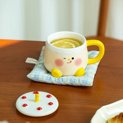 Cute Original Ceramic Mugs with Lids