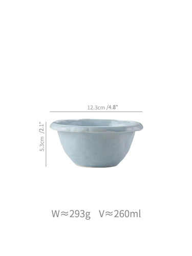 Lovely Delicate Ceramic Rice Bowls Plates Spoons