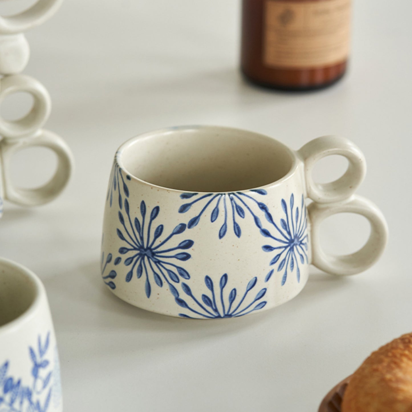 Vintage Ceramic Coffee Mug for Afternoon Tea