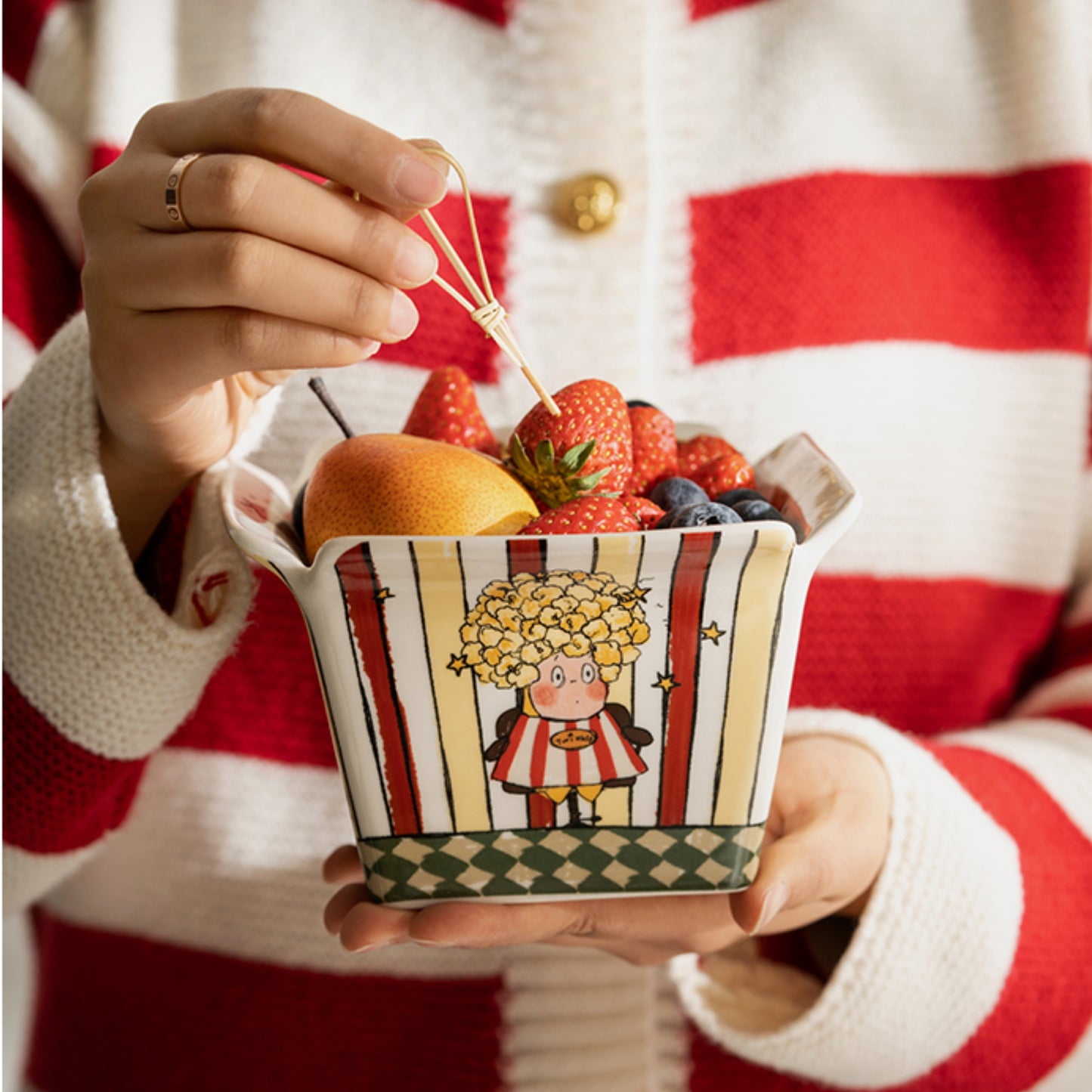 Cute and Delicate High-Temperature Resistant Popcorn Bowl