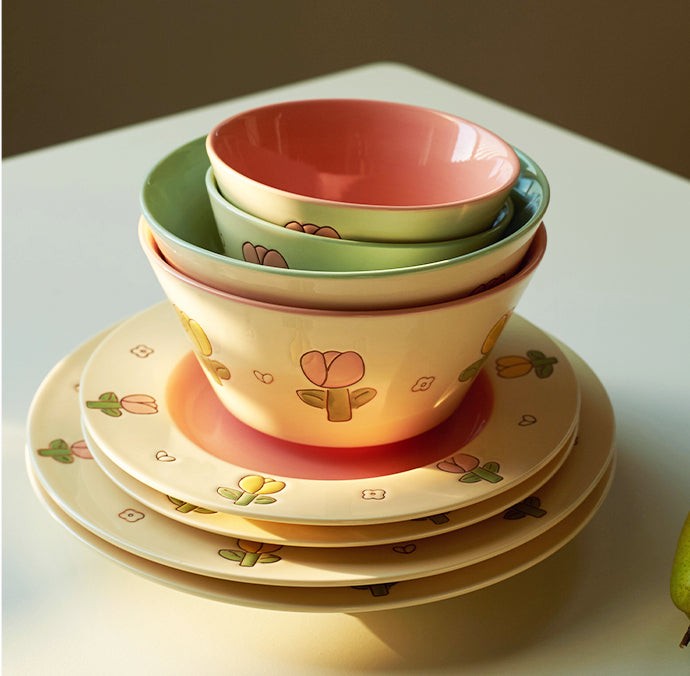 New Arrival Cute Floral Ceramic Bowls Plates - PeauleyHome