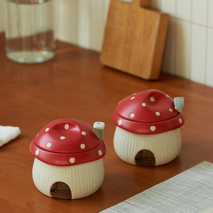 Original Mushroom Theme Ceramic Seasoning Pots - PeauleyHome