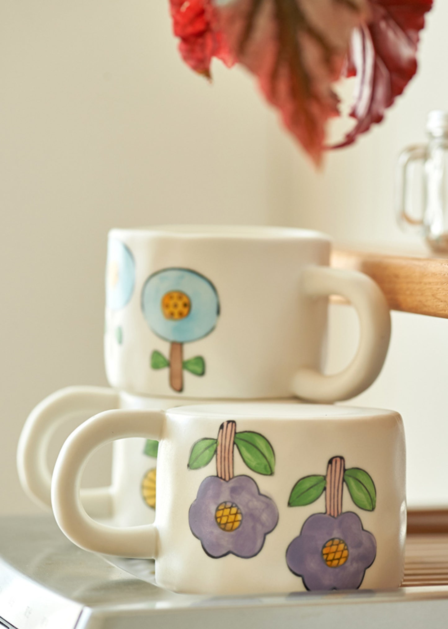 Lovely Hand-painted Coffee Mug for Home Office - PeauleyHome