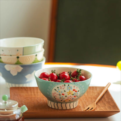 Delicate Ceramic Rice Bowls Set Ideal Gift