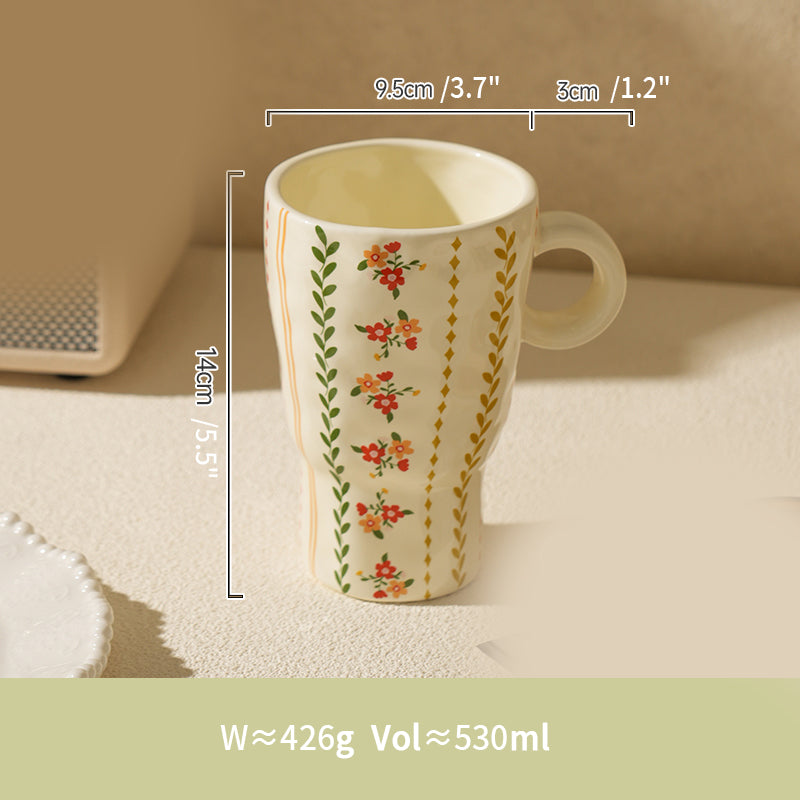 Adorable Handcrafted Ceramic Mug Vintage Coffee Cup