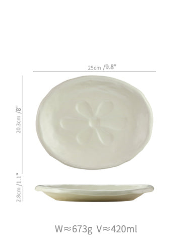 Lovely Delicate Ceramic Rice Bowls Plates Spoons